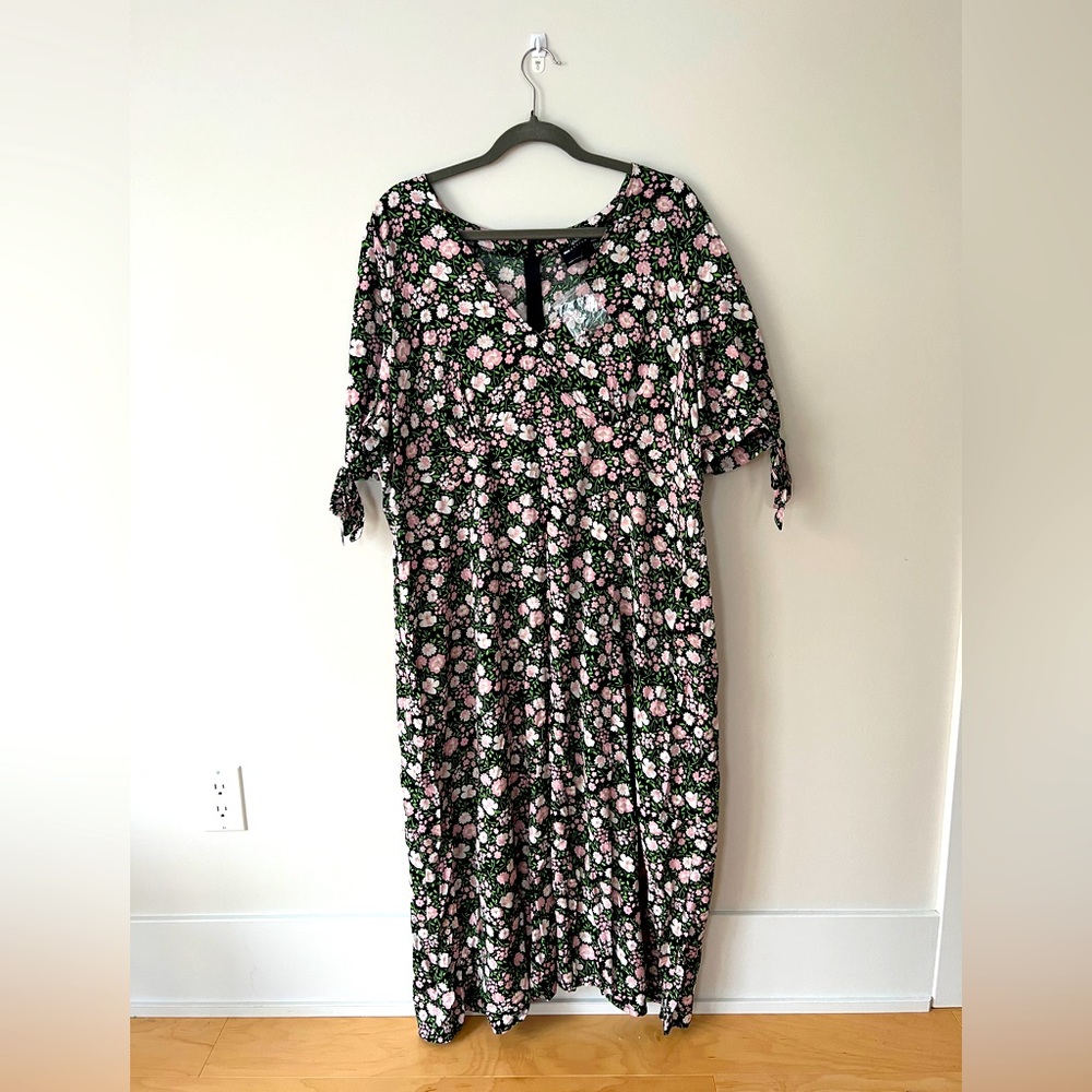 ASOS DESIGN maternity tea-length floral dress, UK size 20.